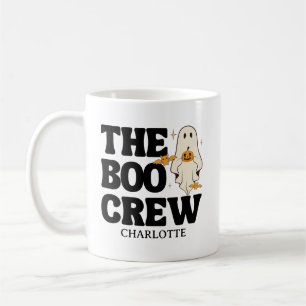 Retro The Boo Crew Spooky Halloween Coffee Mug