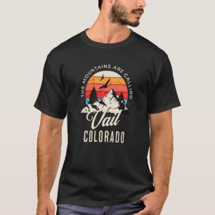 Retro The Mountains are Calling Vail Colorado Bird T-Shirt