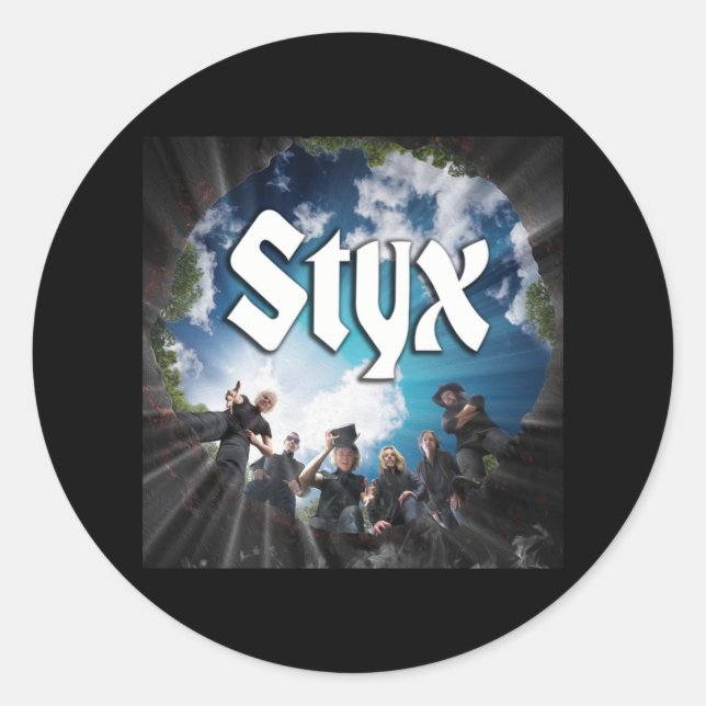 Retro The STYX Band Classic Music Gift for Fans Round Sticker (Front)