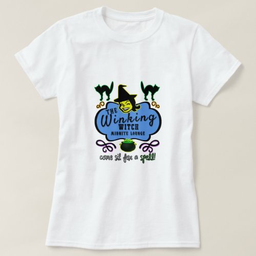 Retro The Winking Witch Lounge T_Shirt