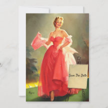 Retro The Woman in a Pink Ballgown, Save The Date