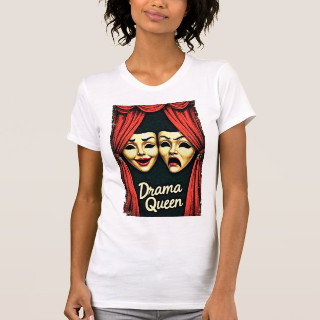 Retro Theater Masks Design. T-Shirt (Front)