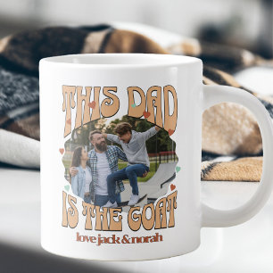 Retro This Dad is the Goat Photo Mug