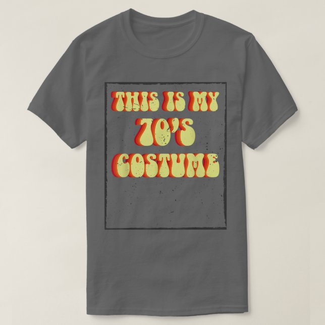 Retro This is My 70's Costume Funny Groovy Peace H T-Shirt (Design Front)