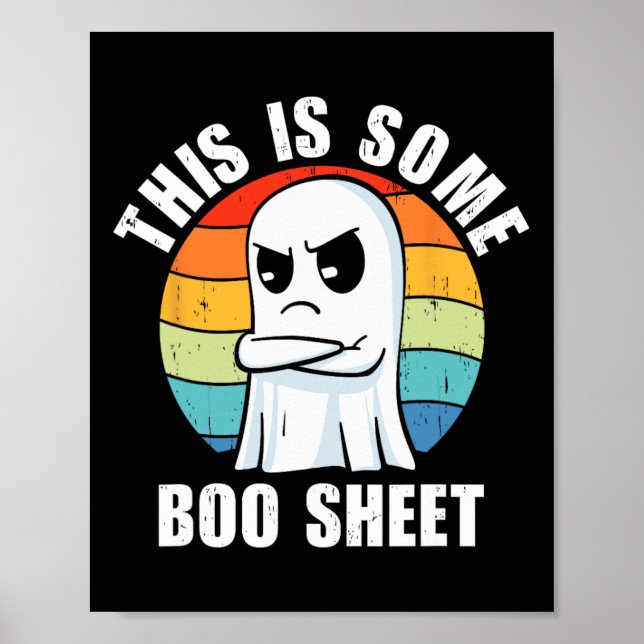 Retro This Is Some Boo Sheet Cute Ghost Halloween  Poster (Front)