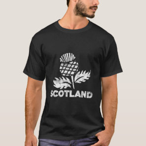 Retro Thistle Scottish Rugby Scotland Rugby Footba T-Shirt