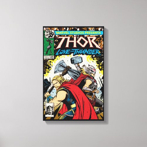 Retro Thor Love and Thunder Comic Cover Homage Canvas Print