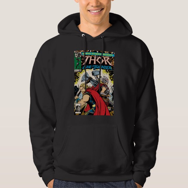 Retro Thor: Love and Thunder Comic Cover Homage Hoodie (Front)