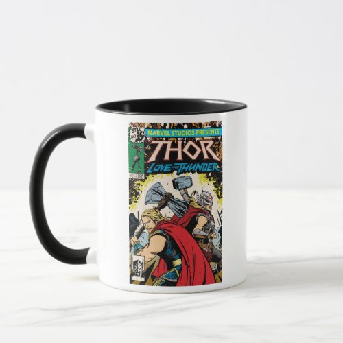 Retro Thor Love and Thunder Comic Cover Homage Mug