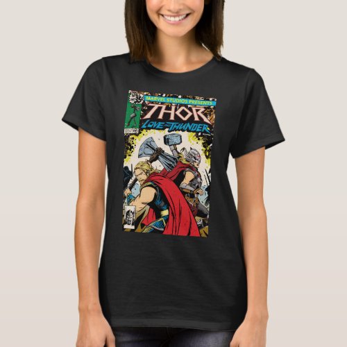 Retro Thor Love and Thunder Comic Cover Homage T_Shirt