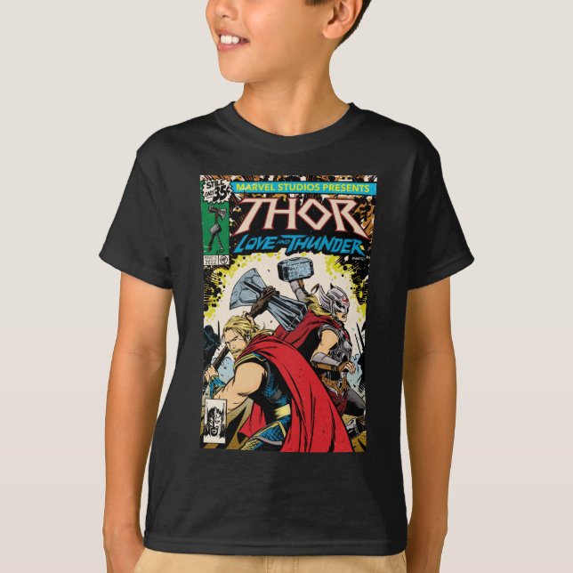 Retro Thor: Love and Thunder Comic Cover Homage T-Shirt (Front)