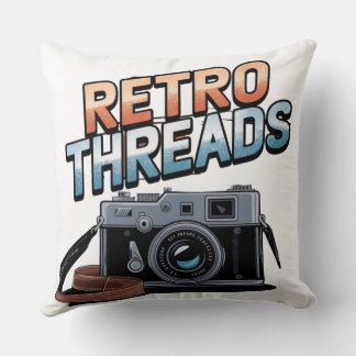 Retro Threads Throw Pillow