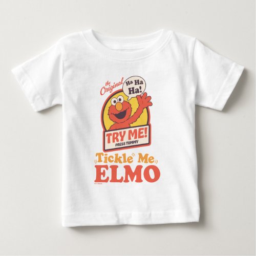 Retro Tickle Me Elmo Waving Graphic Baby T-Shirt