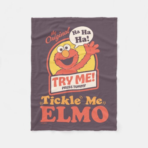 Retro Tickle Me Elmo Waving Graphic Fleece Blanket