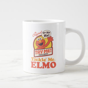 Retro Tickle Me Elmo Waving Graphic Giant Coffee Mug