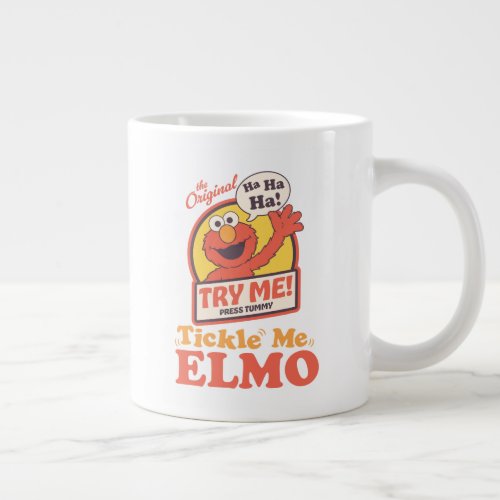 Retro Tickle Me Elmo Waving Graphic Giant Coffee Mug