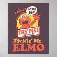 Retro Tickle Me Elmo Waving Graphic