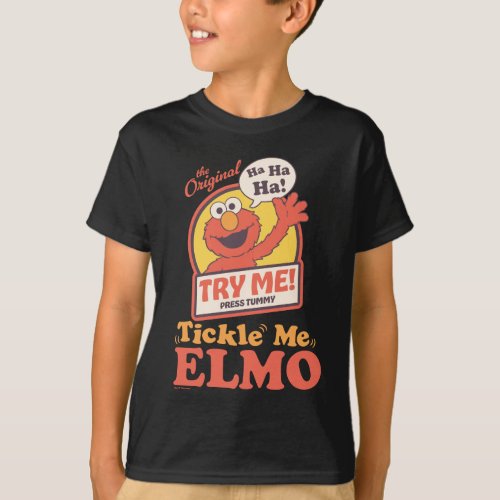 Retro Tickle Me Elmo Waving Graphic T-Shirt