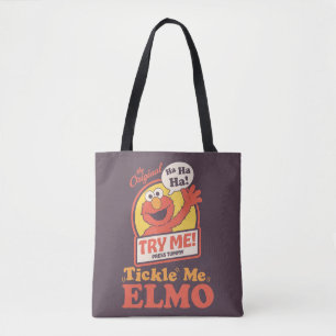 Retro Tickle Me Elmo Waving Graphic Tote Bag