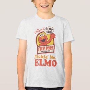 Retro Tickle Me Elmo Waving Graphic Tri-Blend Shirt