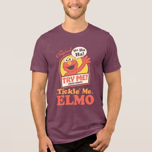 Retro Tickle Me Elmo Waving Graphic Tri-Blend Shirt