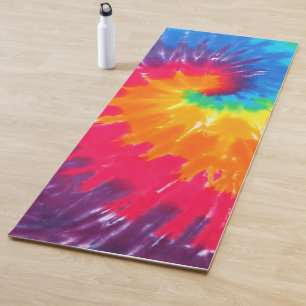 Retro Tie-dye Abstract Pattern Yoga Mat