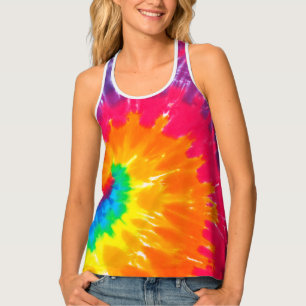 Retro Tie Dye Abstract Tank Top