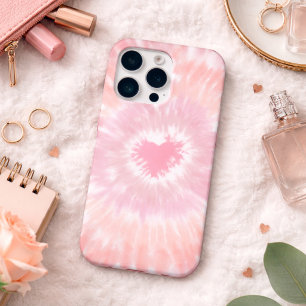 Retro Tie Dye Heart Signature iPhone 15 Pro Case