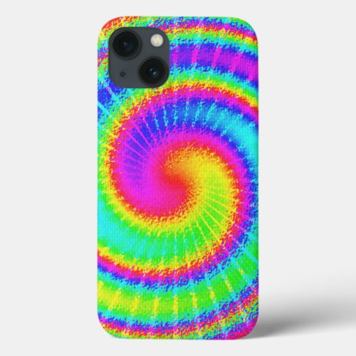 Retro Tie Dye Hippie Psychedelic iPhone 13 Case