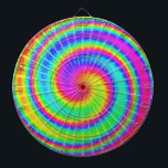 Retro Tie Dye Hippie Psychedelic Dart Board<br><div class="desc">This groovy dartboard design features a bright,  swirly rainbow of colors in a tie-dyed pattern. It's a fun,  retro design for peace-loving hippies / bohemians who love the 1960's,  1970's and psychedelic color.</div>