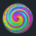Retro Tie Dye Hippie Psychedelic Dart Board<br><div class="desc">This groovy dartboard design features a bright,  swirly rainbow of colors in a tie-dyed pattern. It's a fun,  retro design for peace-loving hippies / bohemians who love the 1960's,  1970's and psychedelic color.</div>