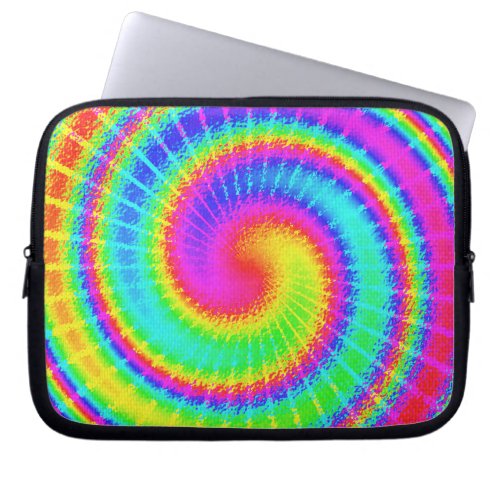 Retro Tie Dye Hippie Psychedelic Laptop Sleeve