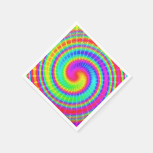 Retro Tie Dye Hippie Psychedelic Napkins
