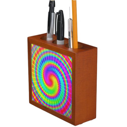 Retro Tie Dye Hippie Psychedelic Pencil Holder
