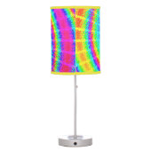 Retro Tie Dye Hippie Psychedelic Table Lamp (Back)