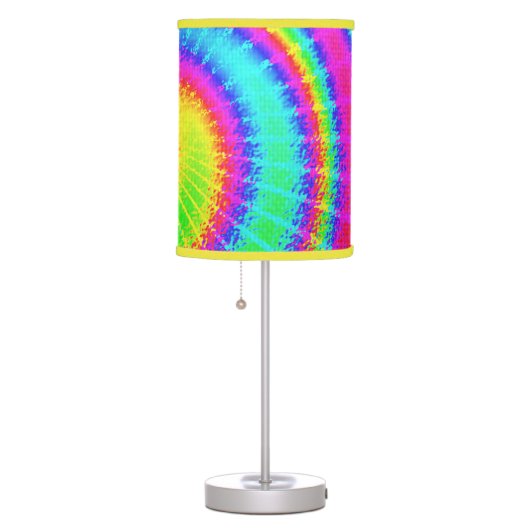 Retro Tie Dye Hippie Psychedelic Table Lamp (Right)