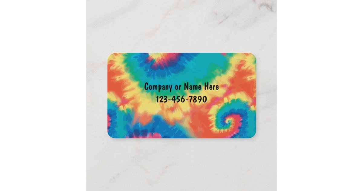retro tie dye style business cards zazzle com tie dye business cards