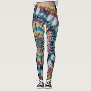 Retro Tie-Dye Style on a Pair of Customized Modern Leggings