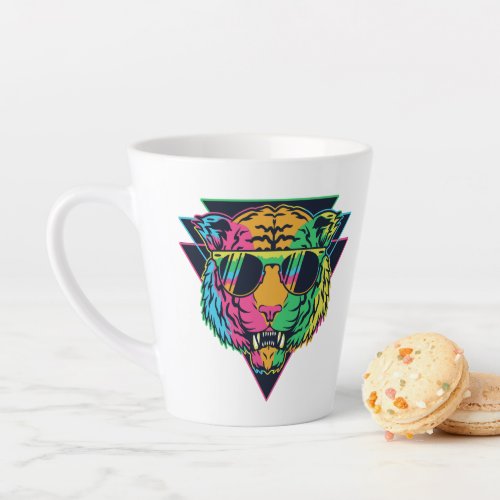 Retro Tiger Groovy Latte Mug