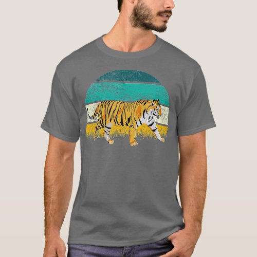 Retro Tiger _ Zoologist Zookeeper Vintage Zoo Safa T_Shirt