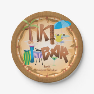 Retro Tiki Bar Party 2 Paper Plates