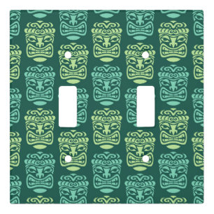 Retro Tiki Beach Bar Pattern Light Switch Cover