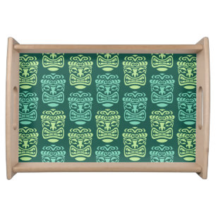 Retro Tiki Beach Bar Pattern Serving Tray