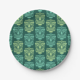 Retro Tiki Beach Party Paper Plates