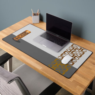Retro Tiki Color Block Desk Mat