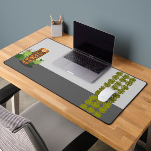 Retro Tiki Color Block Desk Mat
