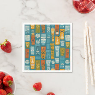 Retro Tiki Totems Napkins
