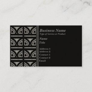 Retro Tiles Business Card, Gray Card