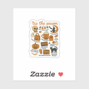 Retro Tis The Season Halloween Season Fall Sticker