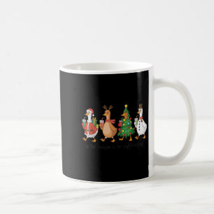 Retro Tis The Season To Be Caffeinated Funny Goose Coffee Mug